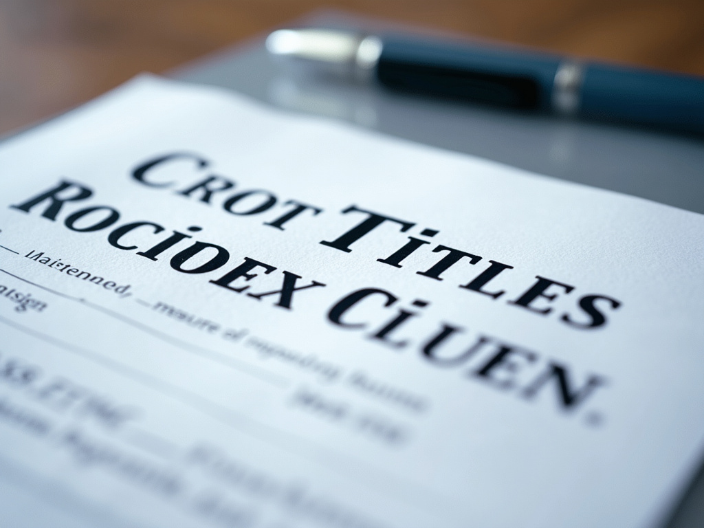 Car title document — title loans colorado