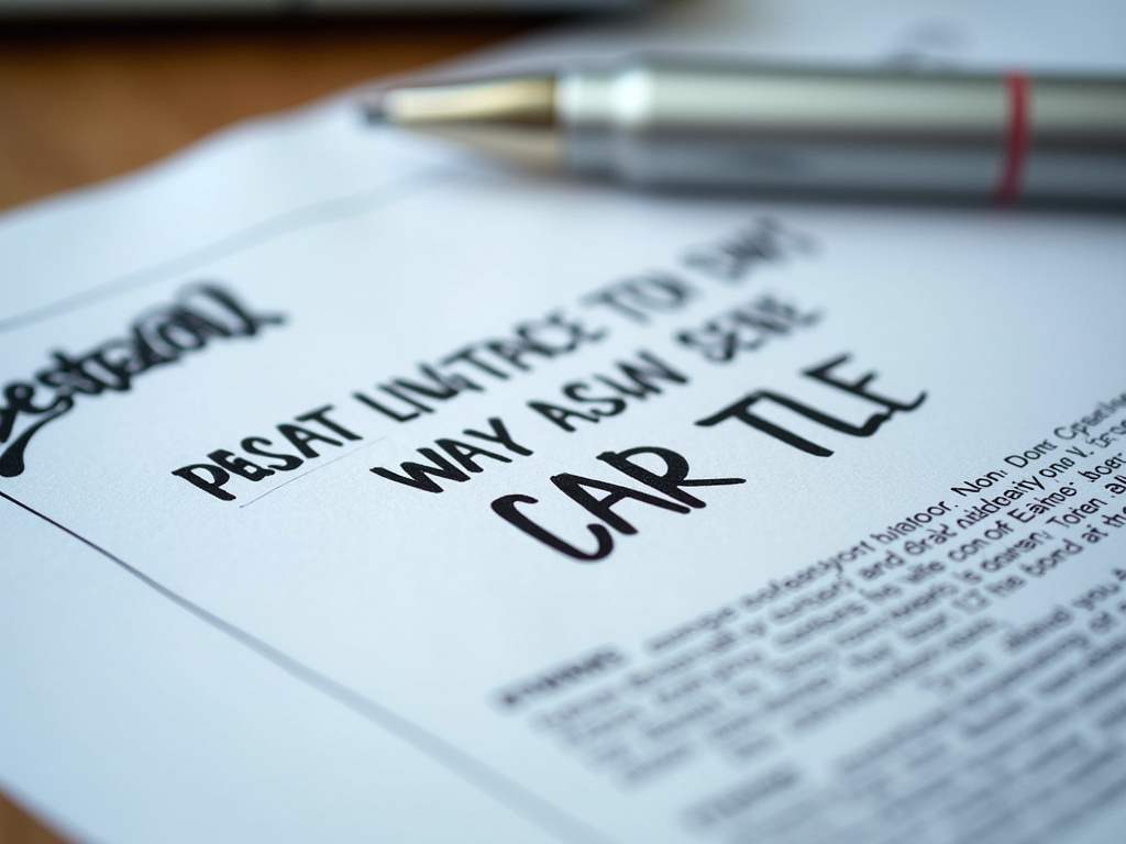 Car title document — title loans colorado