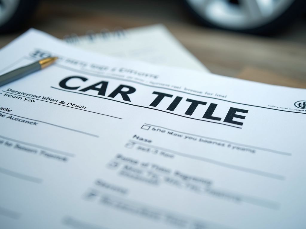 Car title document — title loans idaho