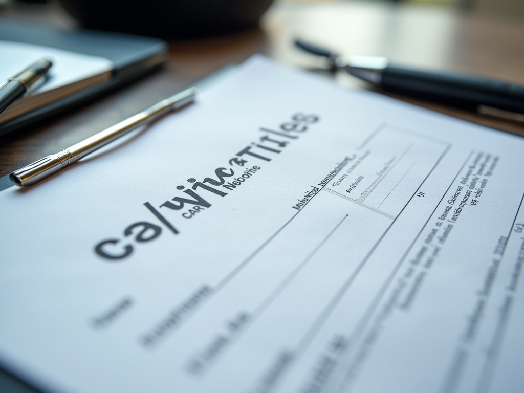 Car title document — title loans idaho