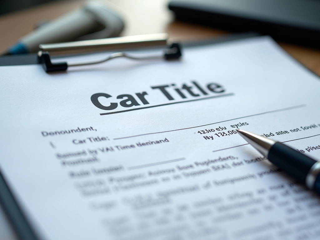 Car title document — title loans idaho