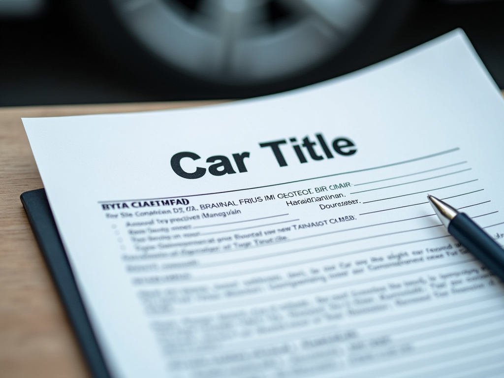 Car title document — title loans idaho