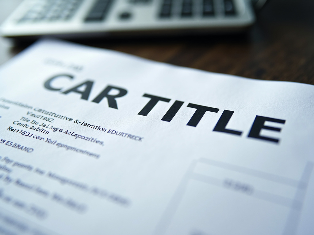 Car title document — title loans kansas