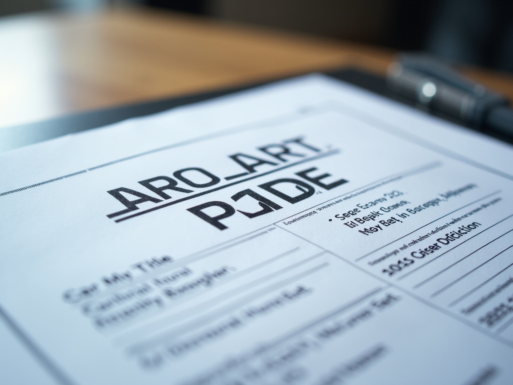 Car title document — title loans kansas