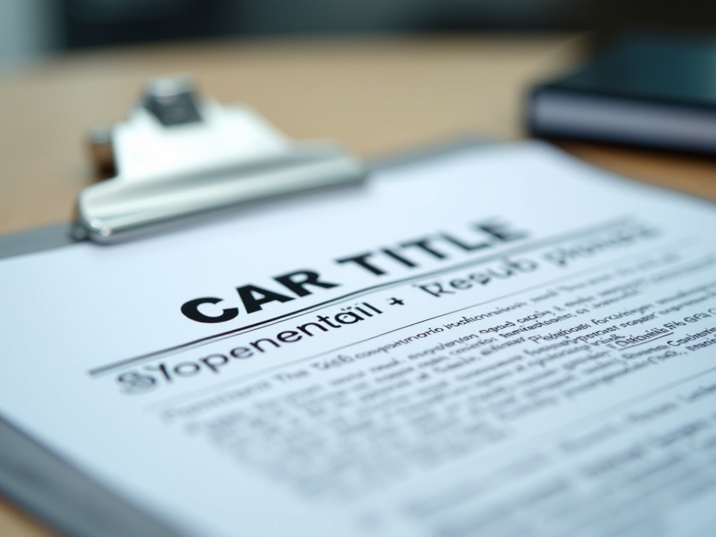 Car title document — title loans massachusetts