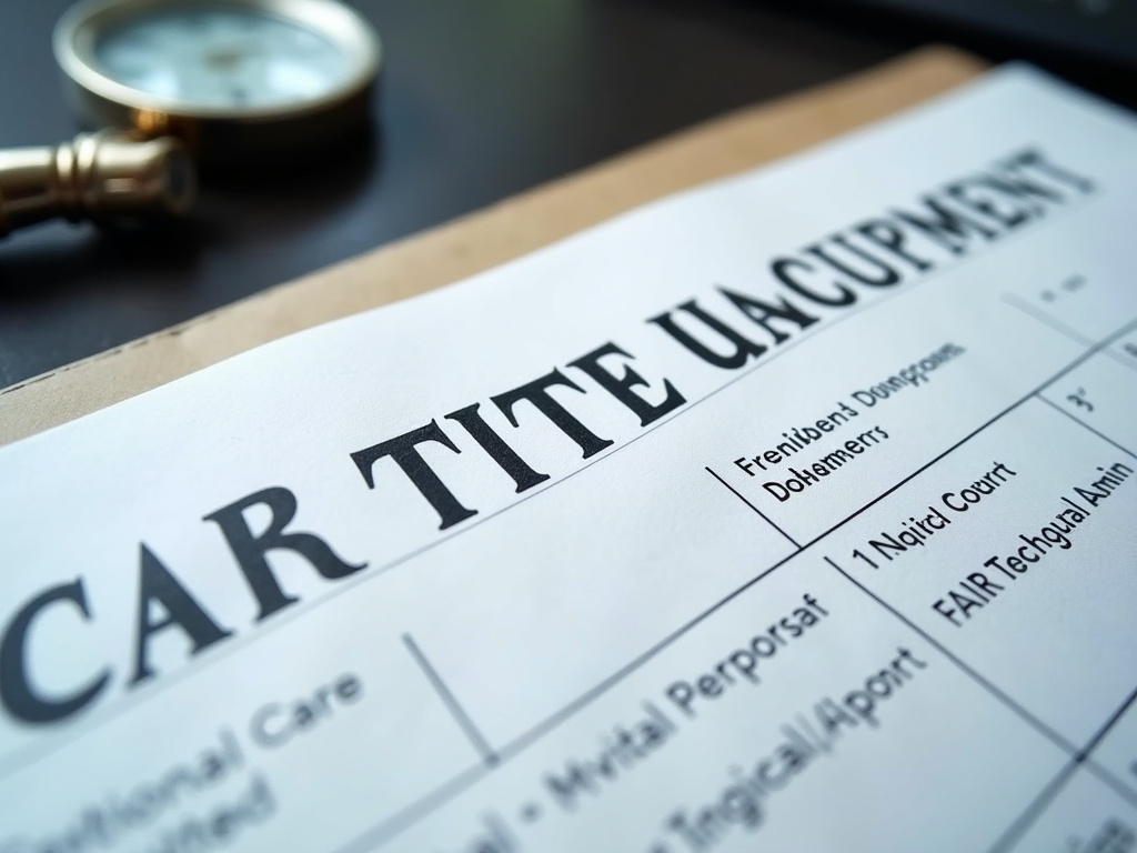 Car title document — title loans massachusetts