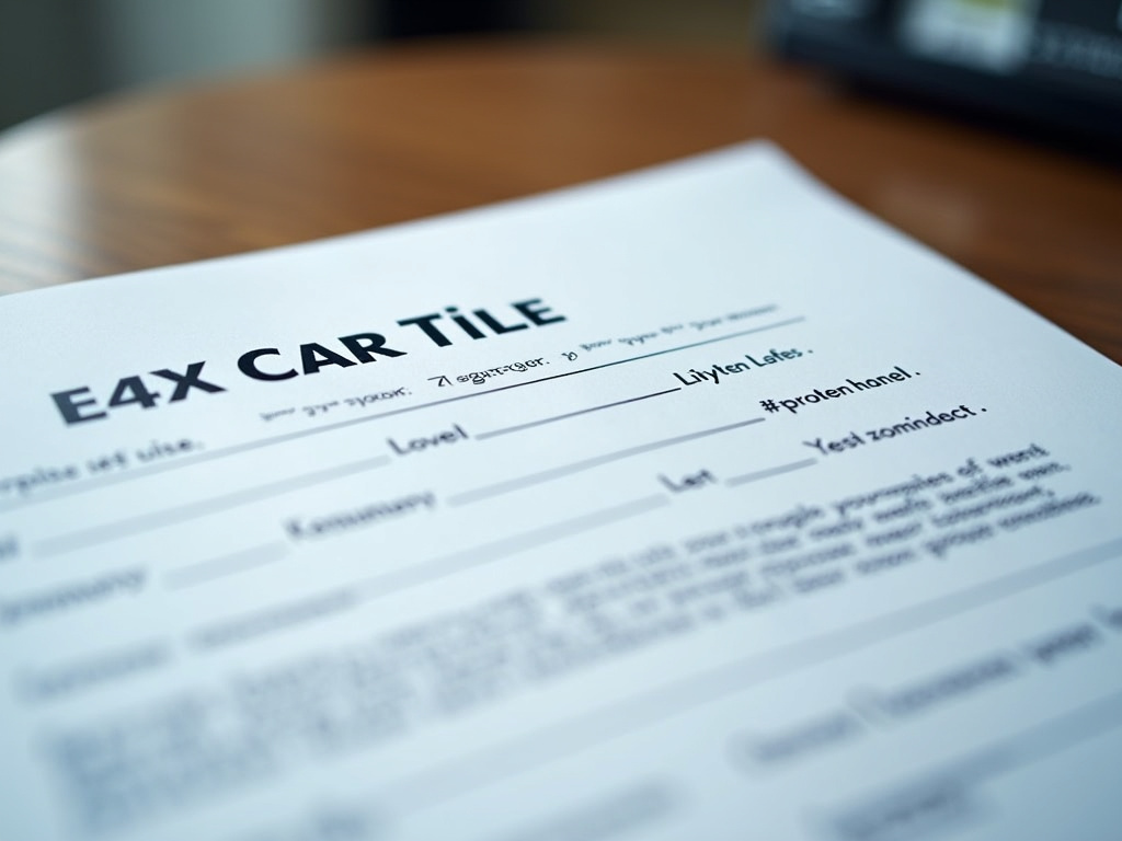 Car title document — title loans missouri