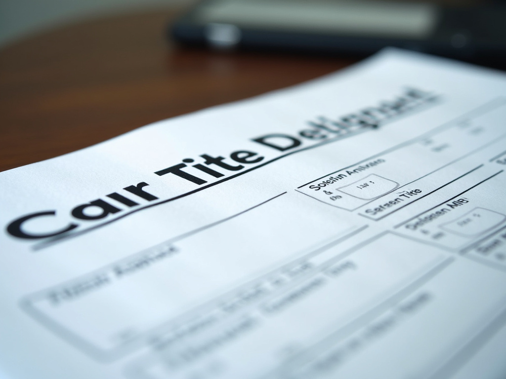 Car title document — title loans missouri