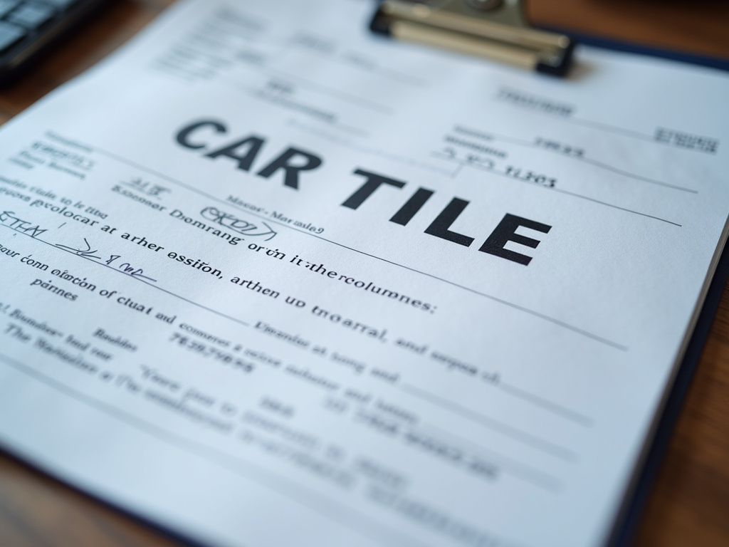 Car title document — title loans missouri