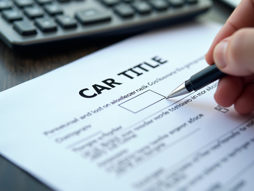 Car title document — title loans missouri
