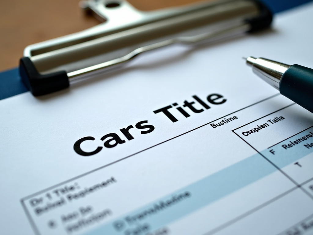 Car title document — title loans missouri