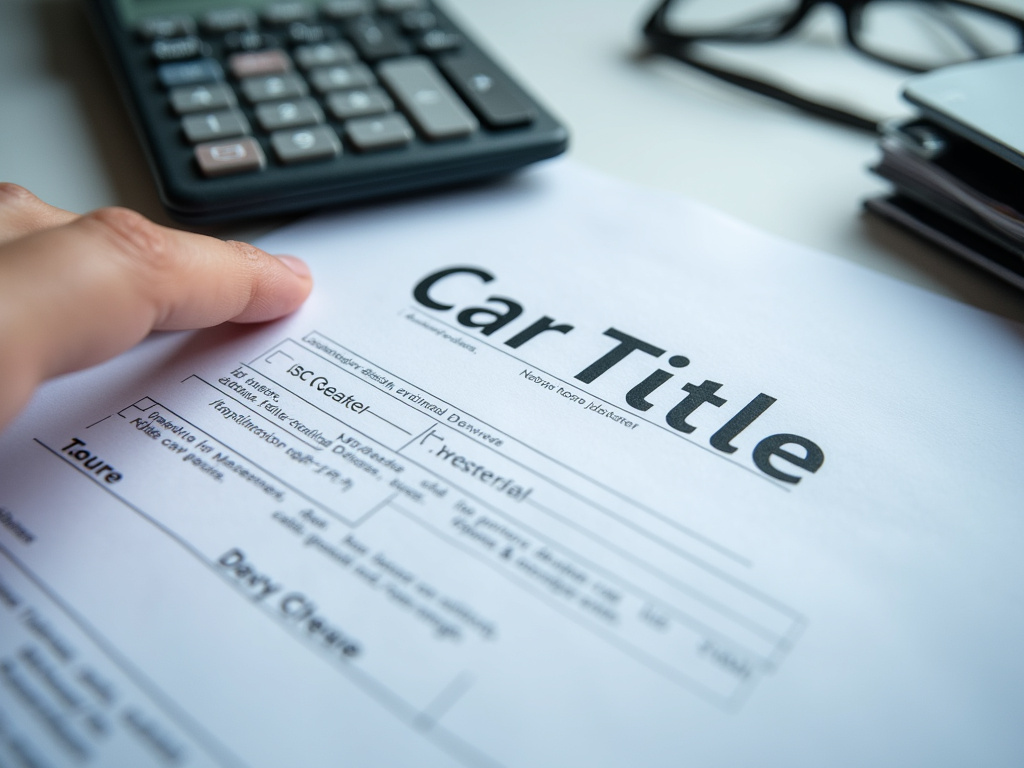 Car title document — title loans missouri