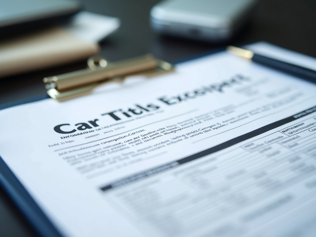 Car title document — title loans new jersey
