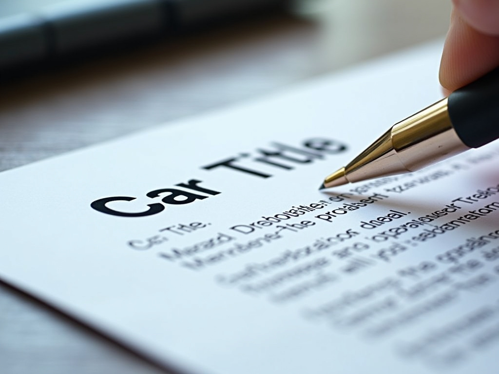 Car title document — title loans tennessee
