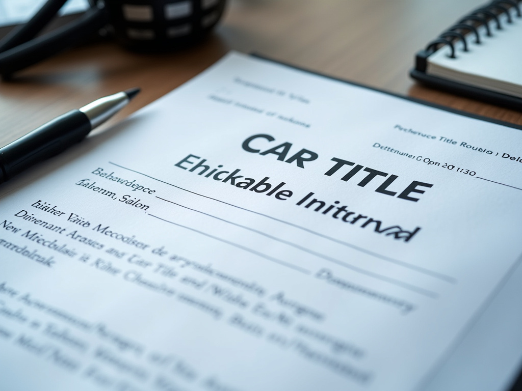 Car title document — title loans tennessee