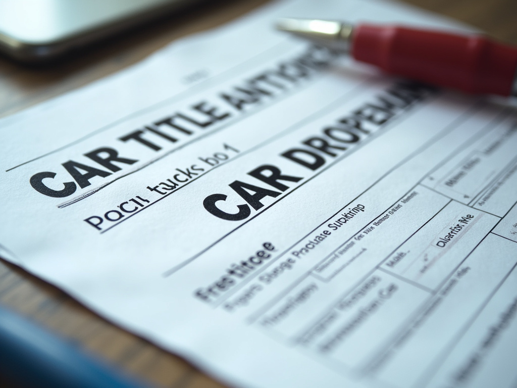 Car title document — title loans tennessee