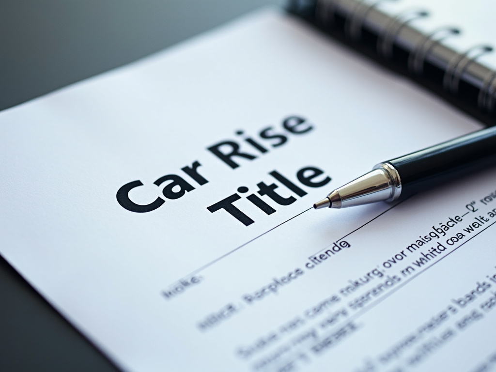 Car title document — title loans washington