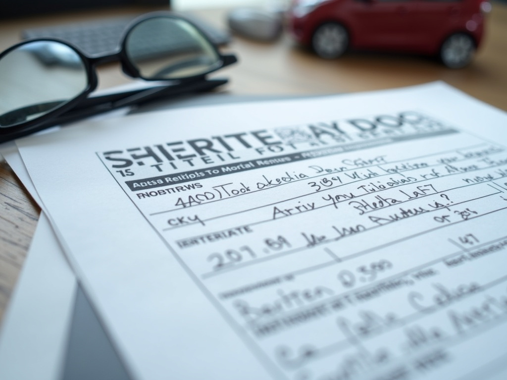 Car title document — title loans washington