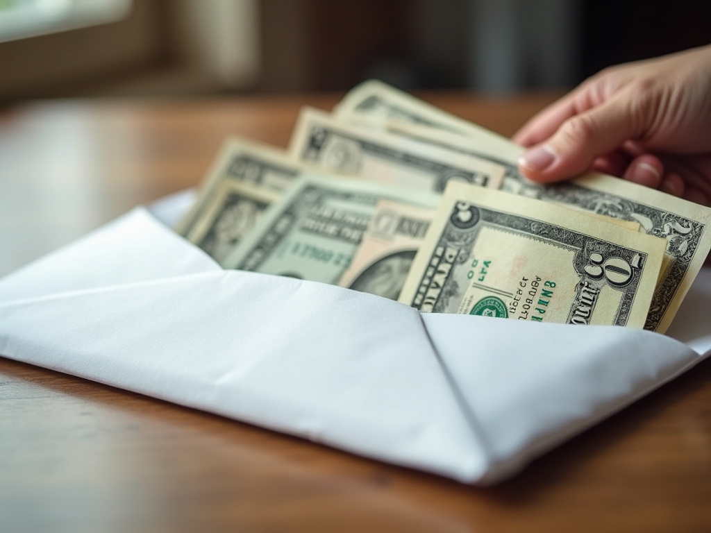 Cash payment envelope — car title loans