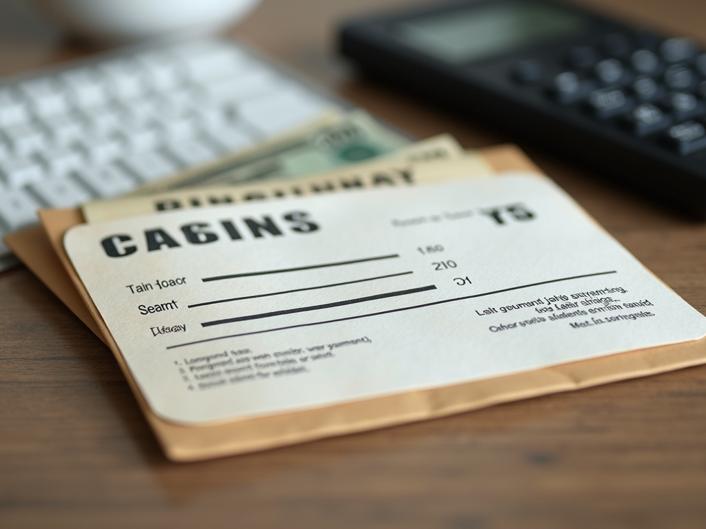 Cash payment envelope — car title loans