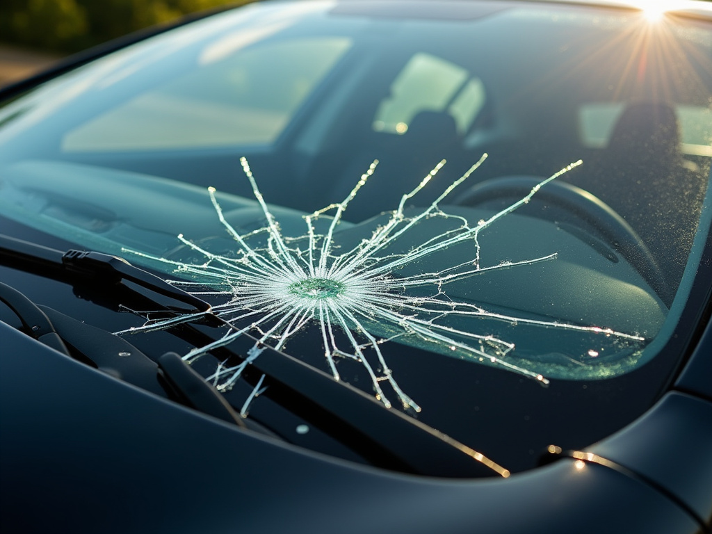 Cracked windshield — rideshare accident lawyer phoenix