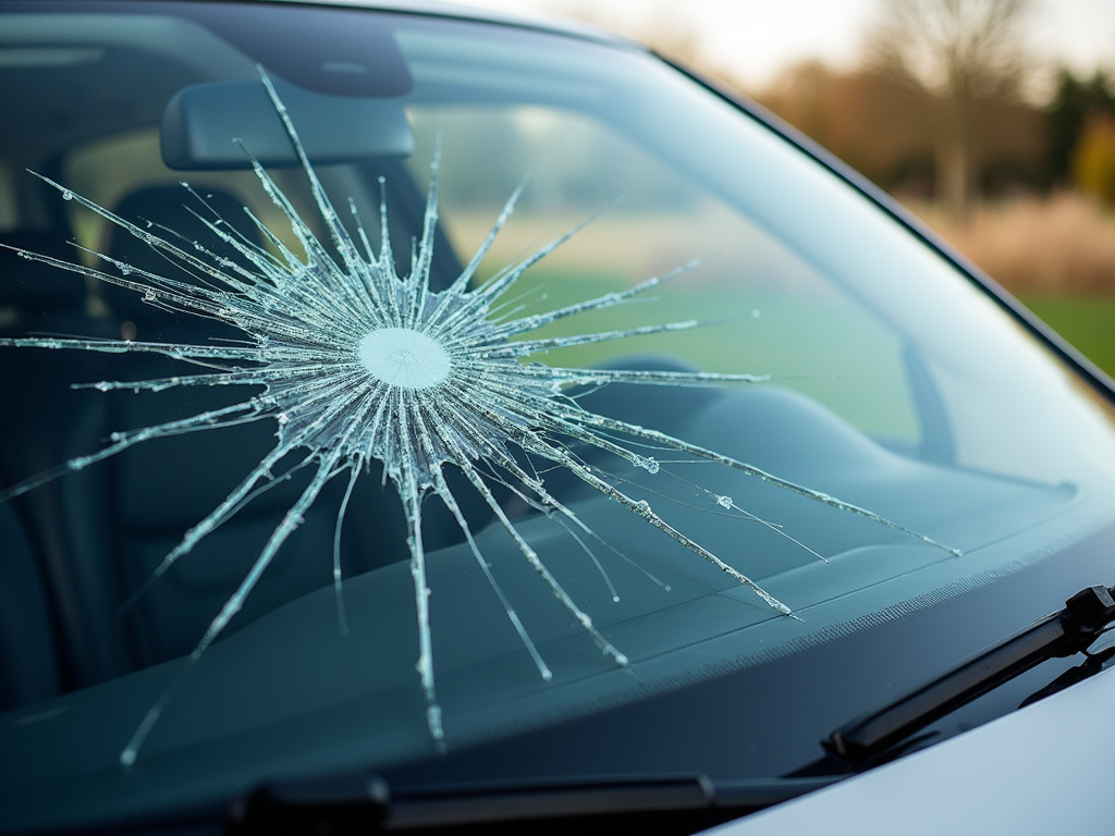 Cracked windshield — rideshare accident lawyer phoenix