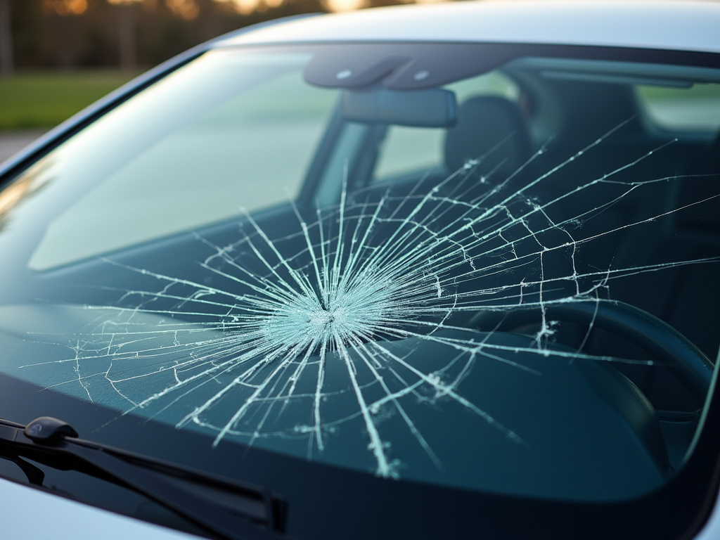 Cracked windshield — rideshare accident lawyer phoenix