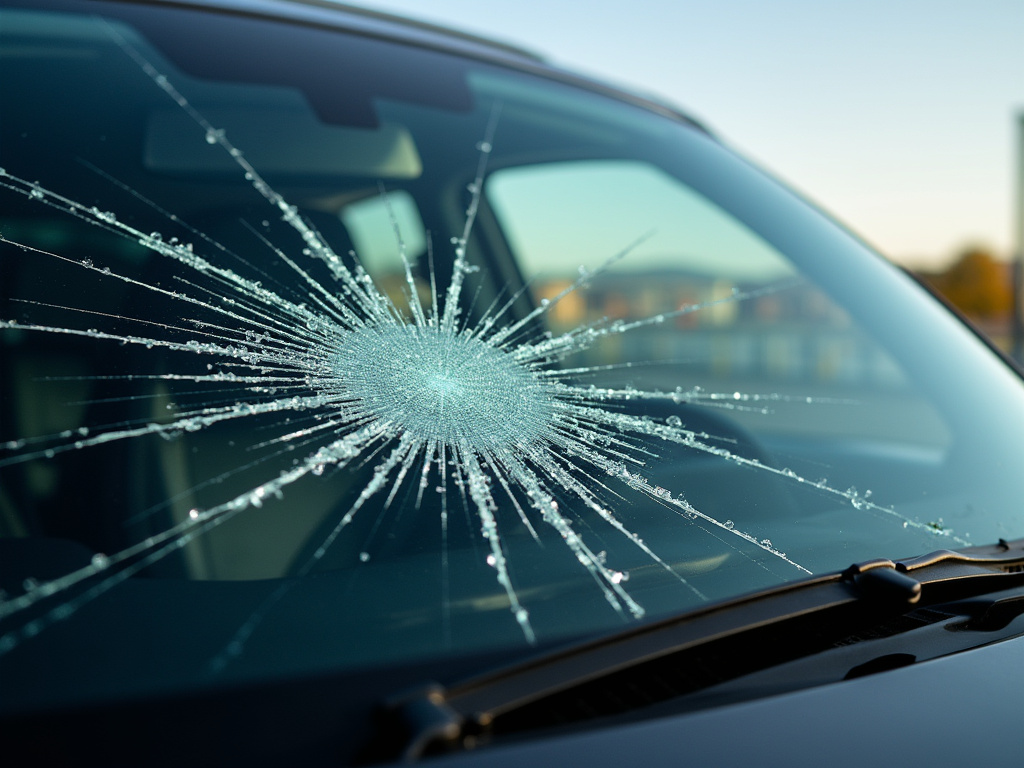 Cracked windshield — rideshare accident lawyer phoenix