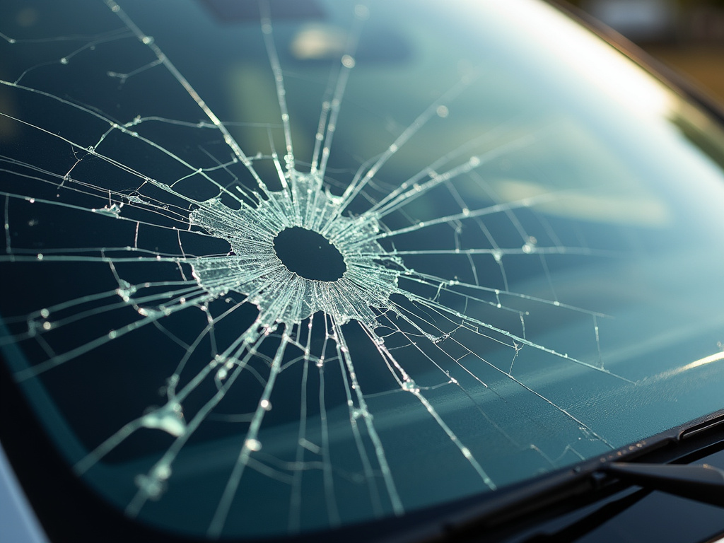 Cracked windshield — rideshare accident lawyer phoenix