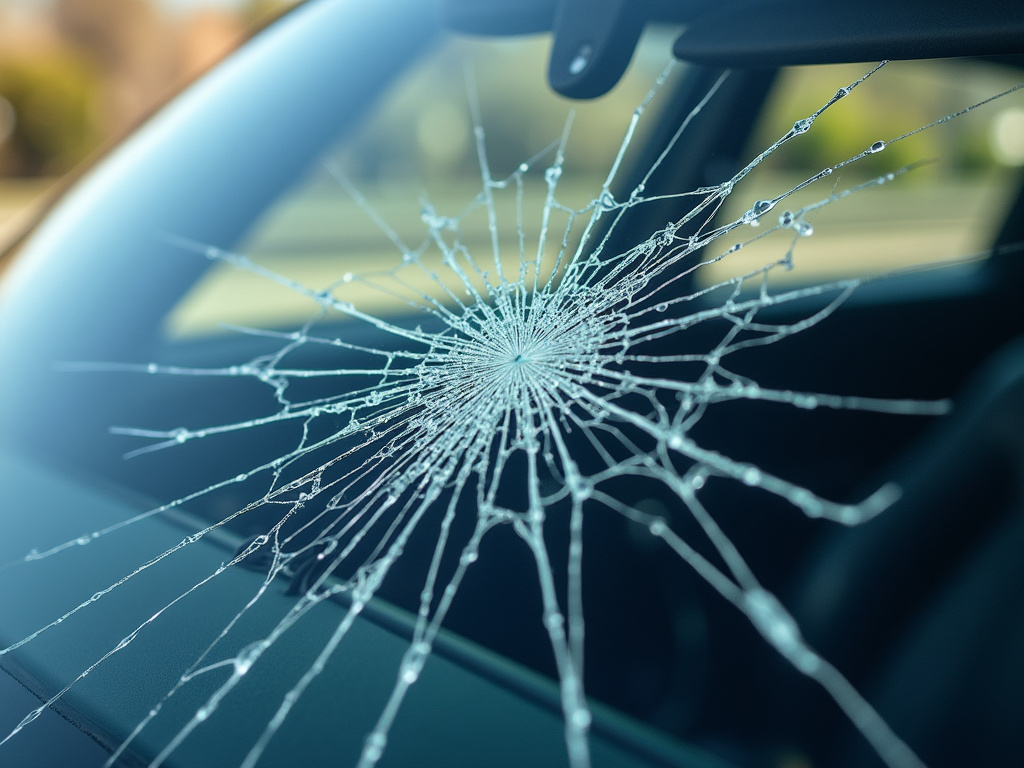 Cracked windshield — rideshare accident lawyer phoenix