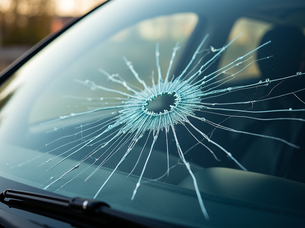 Cracked windshield — rideshare accident lawyer phoenix