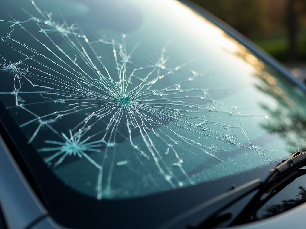 Cracked windshield — rideshare accident lawyer phoenix