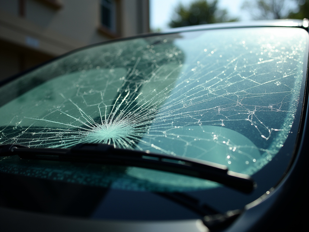 Cracked windshield — rideshare accident lawyer phoenix