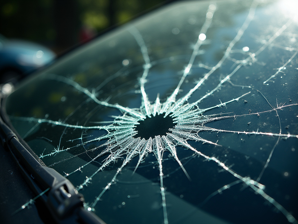 Cracked windshield — rideshare accident lawyer phoenix