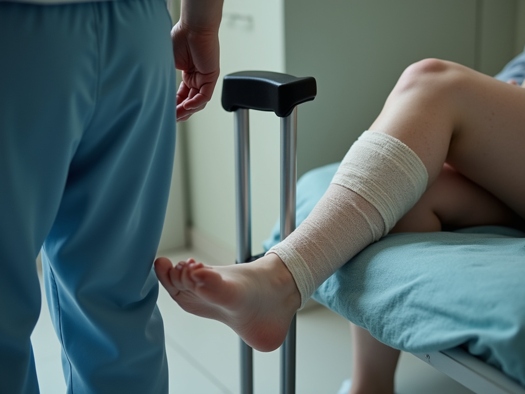 Crutches and bandage — slip and fall lawyer phoenix