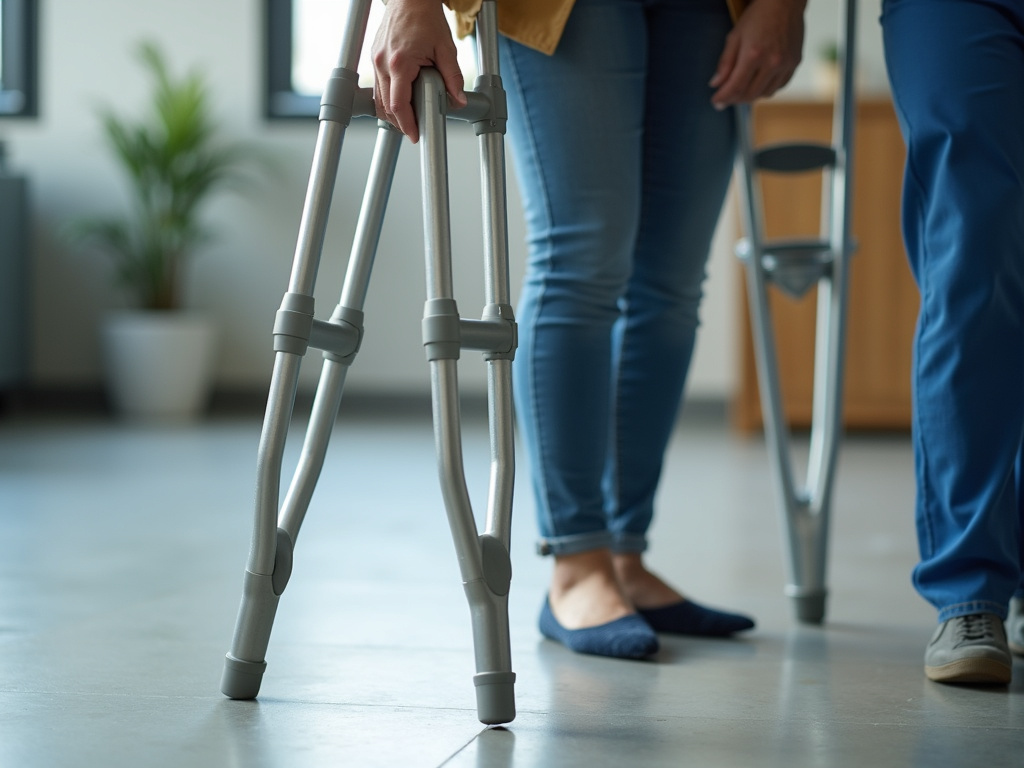 Crutches and cast — accident lawyer phoenix