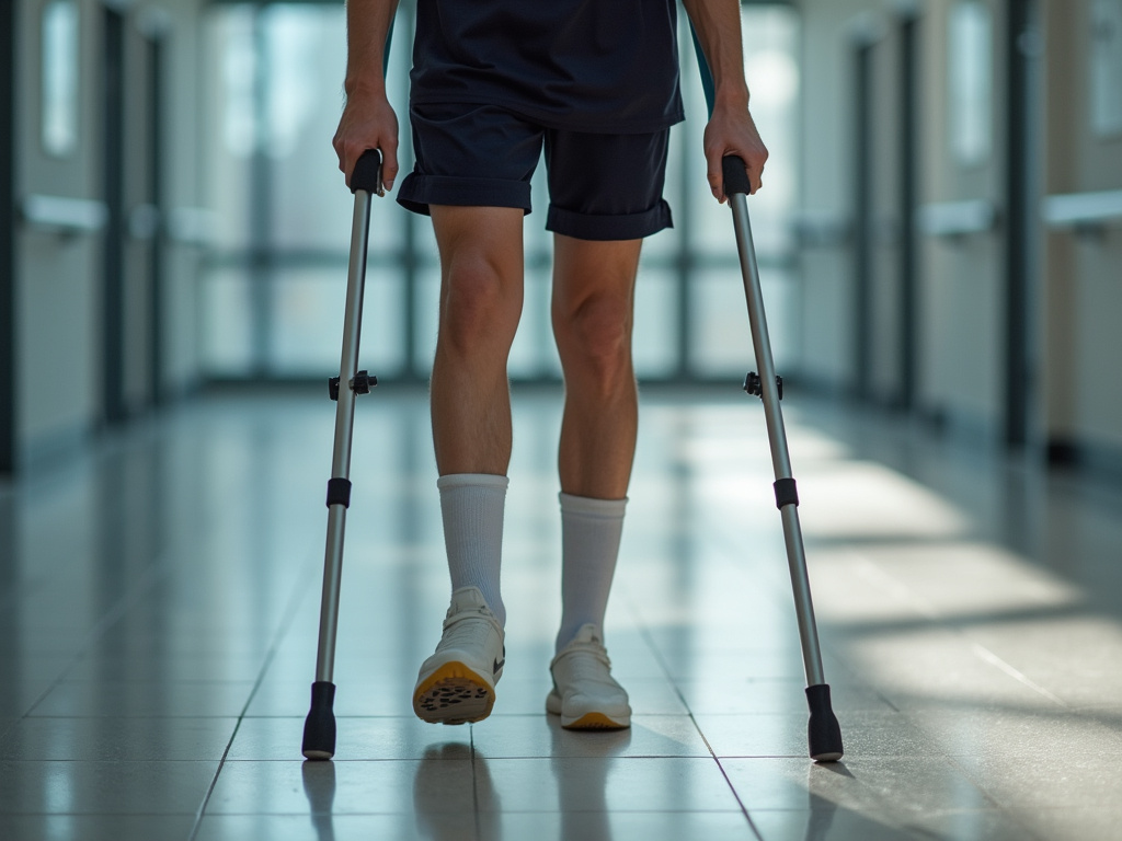 Crutches and cast — accident lawyer phoenix