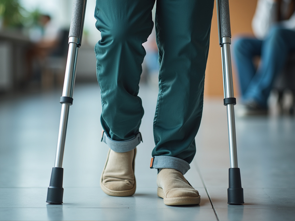 Crutches and cast — accident lawyer phoenix