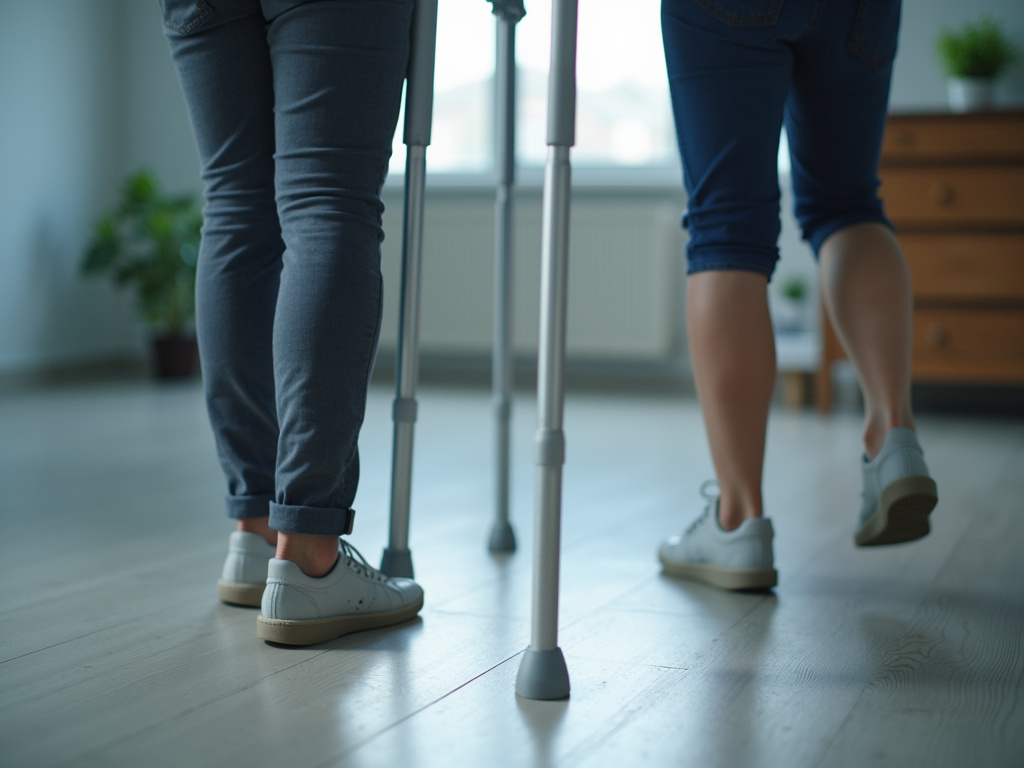 Crutches and cast — car accident lawyer phoenix