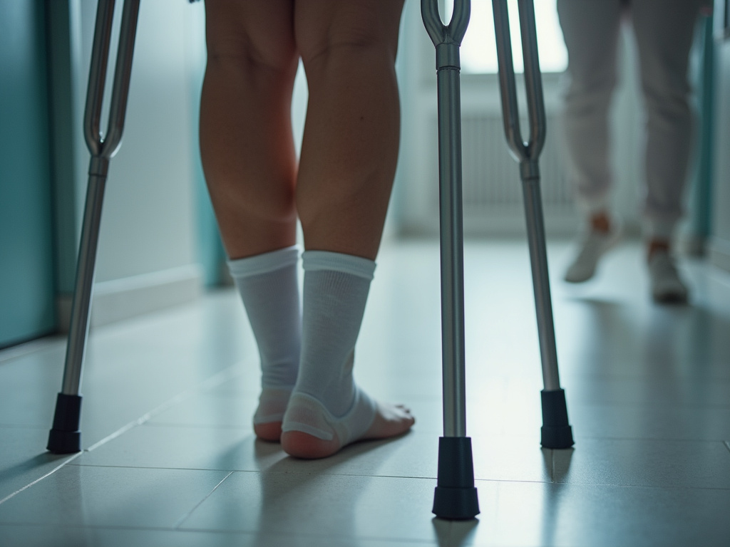 Crutches and cast — slip and fall lawyer phoenix