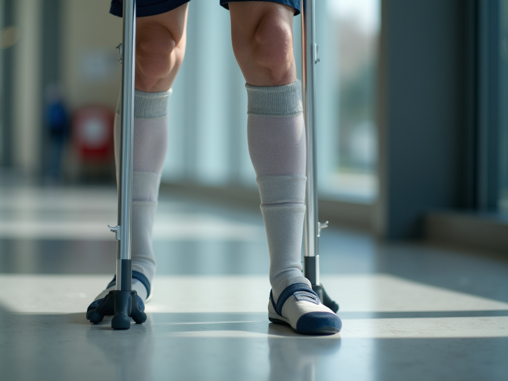 Crutches and cast — slip and fall lawyer phoenix