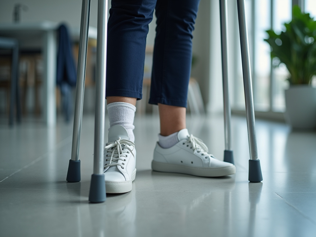 Crutches and cast — slip and fall lawyer phoenix