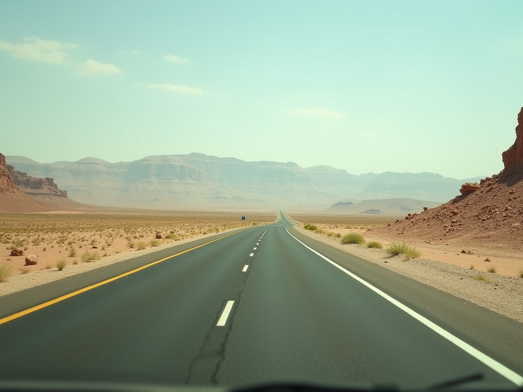 Desert highway — car shipping Nevada