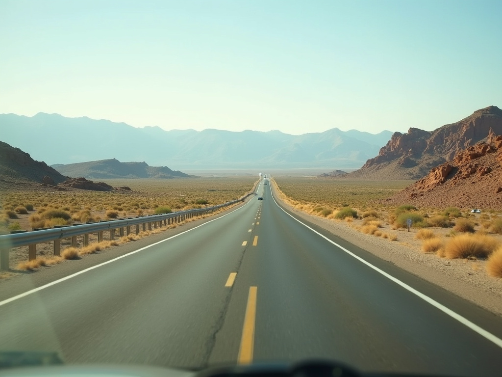 Desert highway — car shipping Nevada