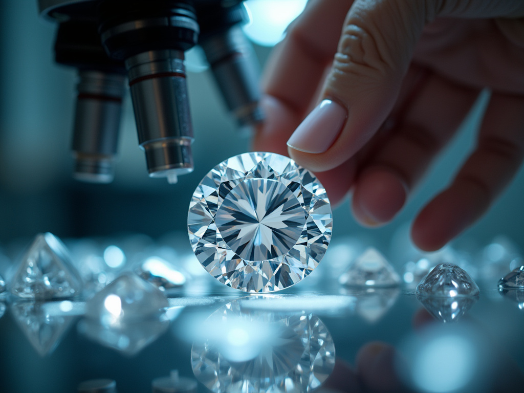 Diamond loupe inspection — lab grown diamonds