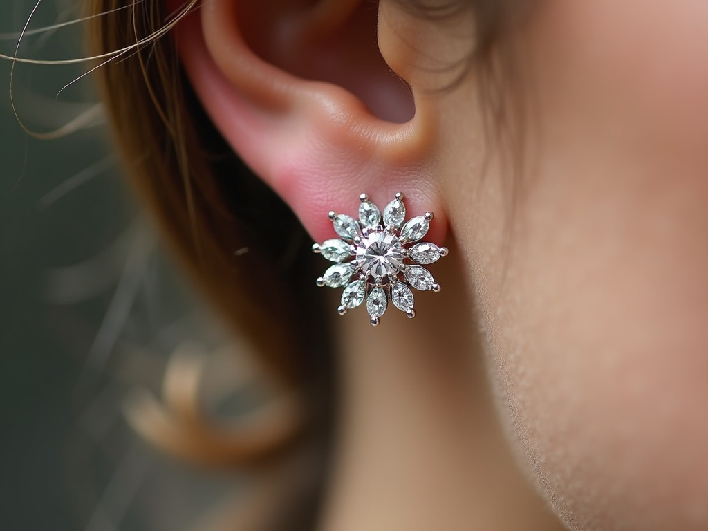 Diamond stud earrings — lab grown diamonds