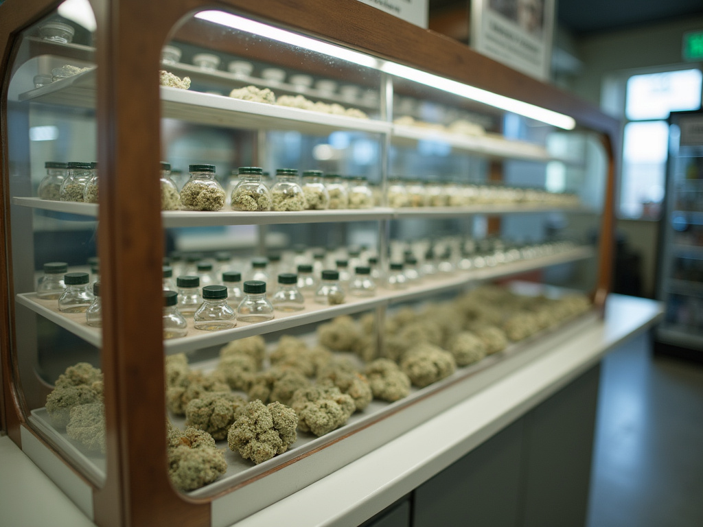 Dispensary display case — cannabis dispensary Maine