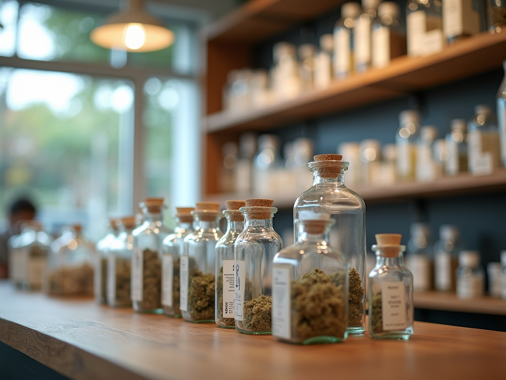 Dispensary display counter — cannabis dispensary Ellsworth Maine