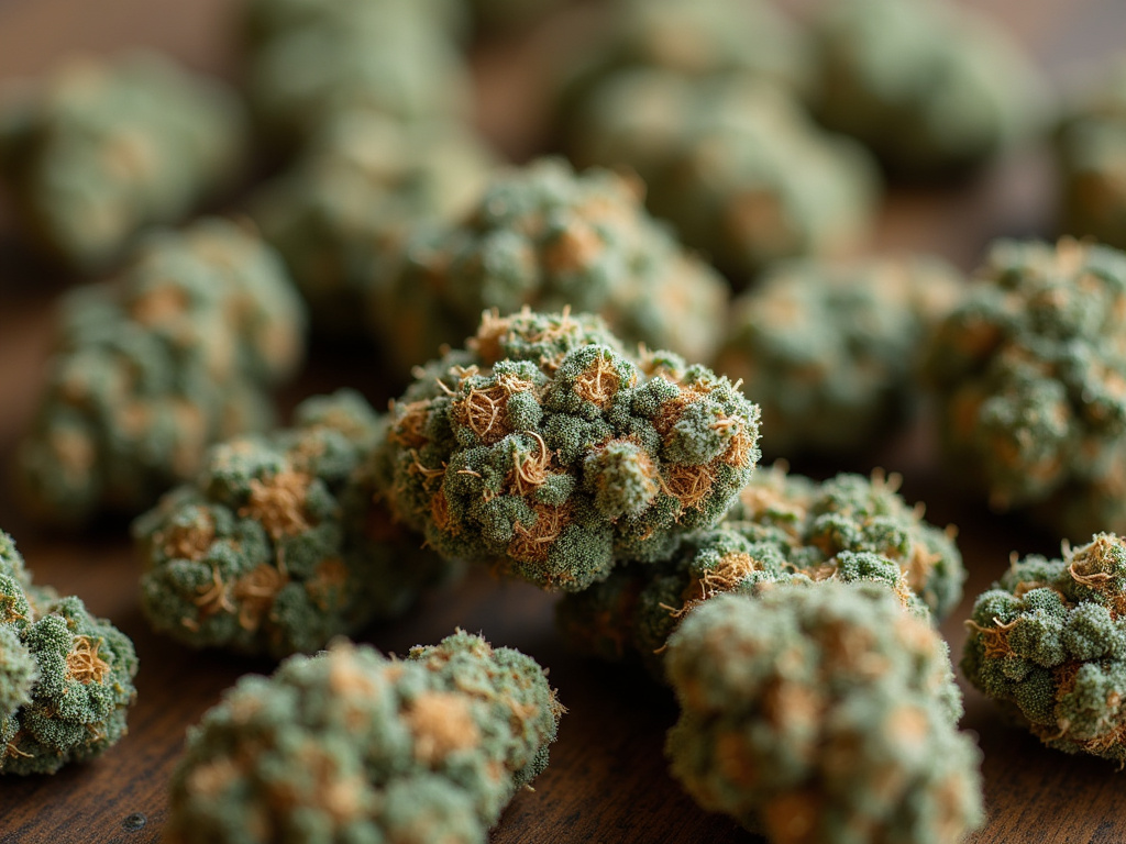 Dried cannabis buds — indica strains