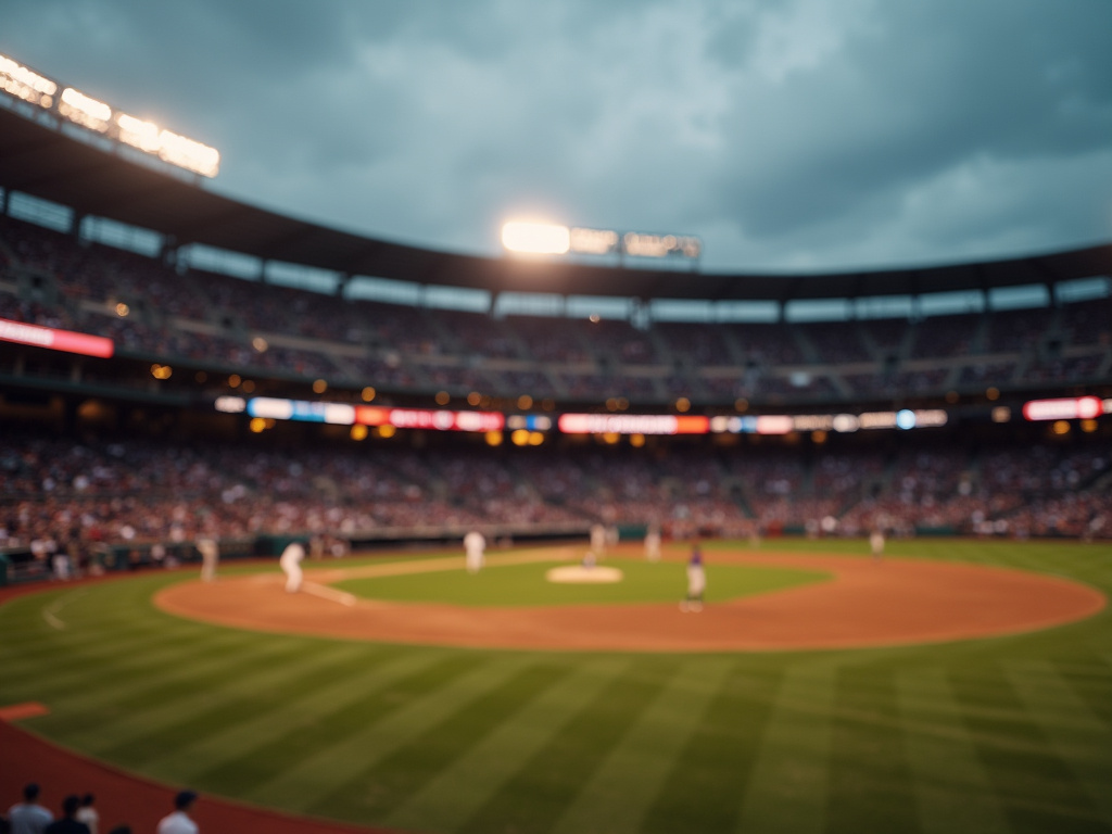 Evening baseball game — sports field solar lighting